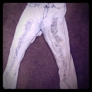 Distressed jeans